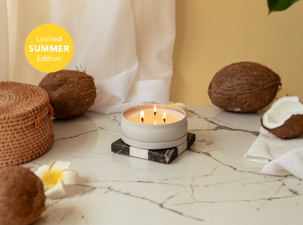 EOLIE ゴブレット 250ml ゴールド Coconut Soleil 3-Wick Candle – Grow Fragrance