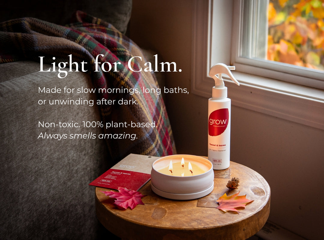 Flannel & Leaves 3-Wick Candle (Featured)