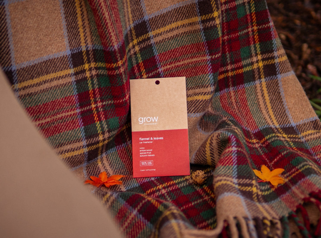 Flannel + Leaves Car Freshener (featured)
