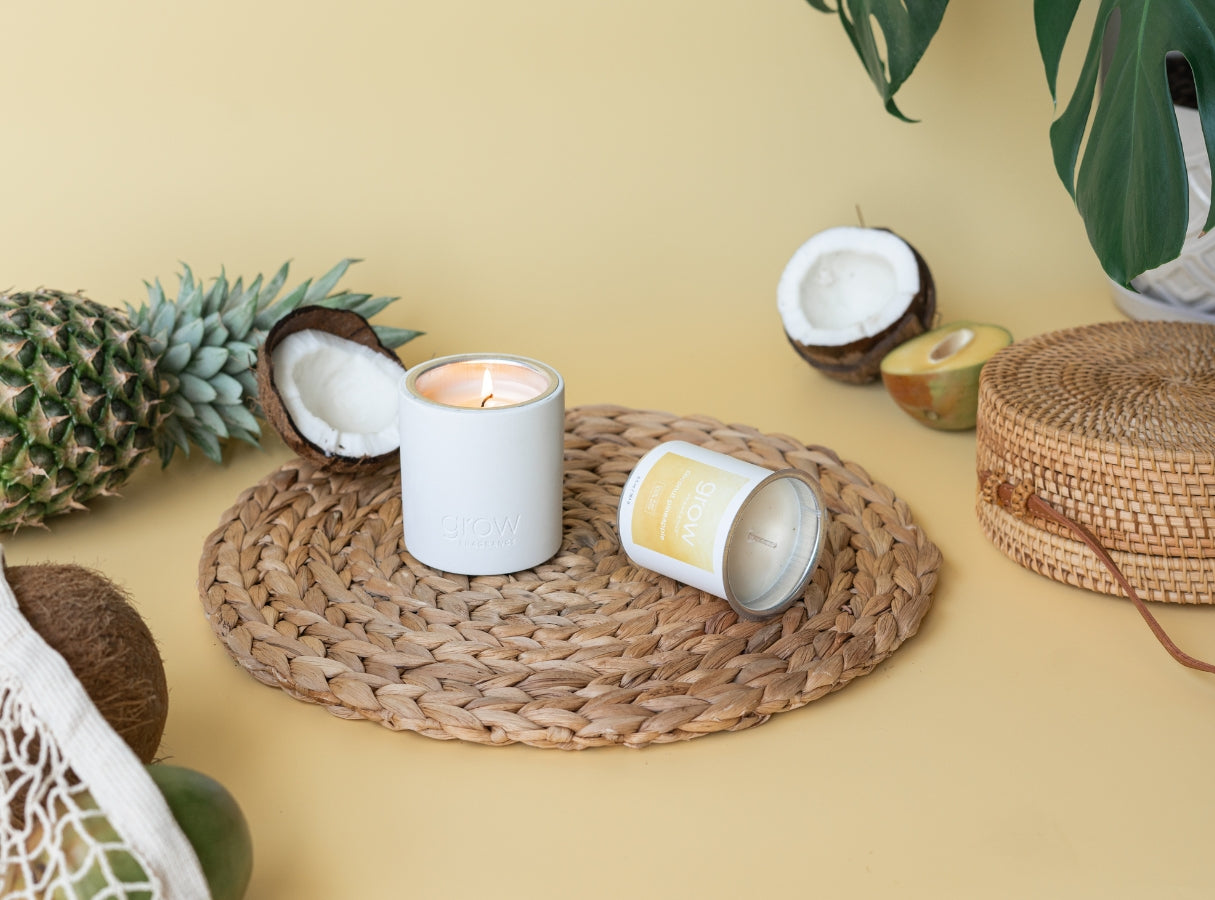 Coconut Pineapple Candle Set (featured)