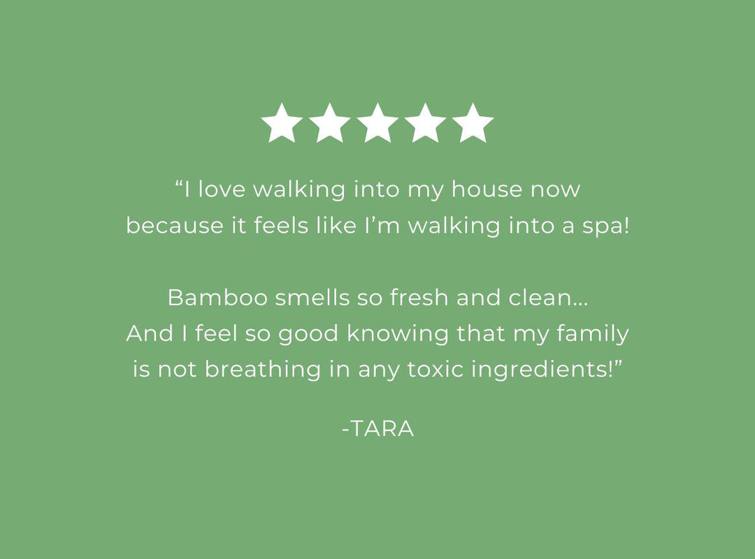 Bamboo Air + Fabric Spray Review. I love walking into my house now because it feels like I'm walking into a spa! Bamboo smells so fresh and clean..And I feel so good knowing that my family is not breathing in any toxic ingredients (featured)