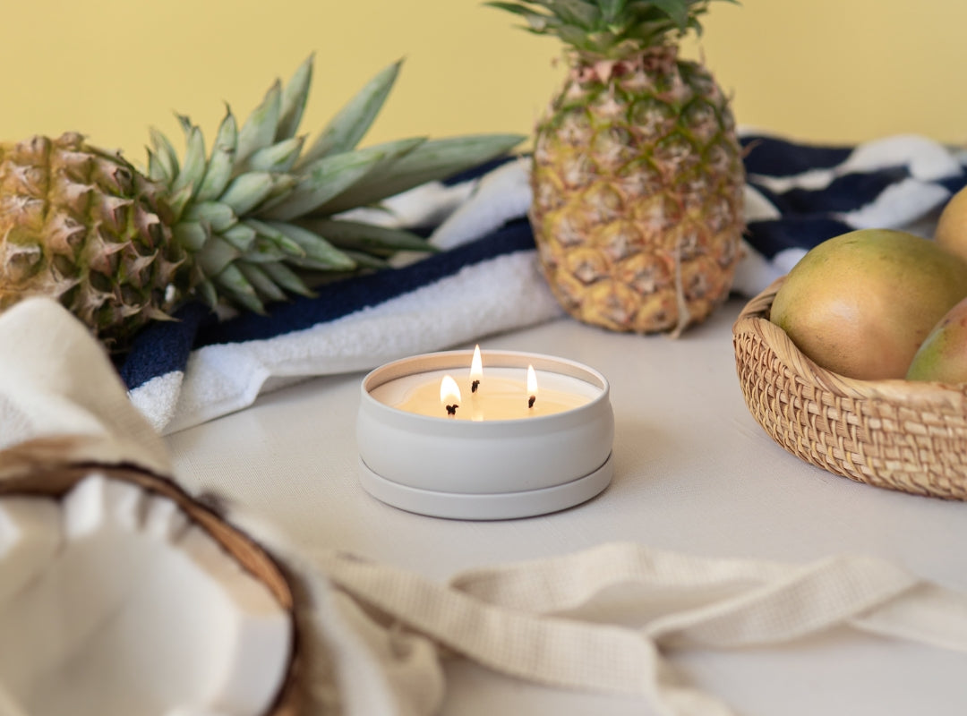 Coconut Pineapple 3-Wick Candle (Featured)