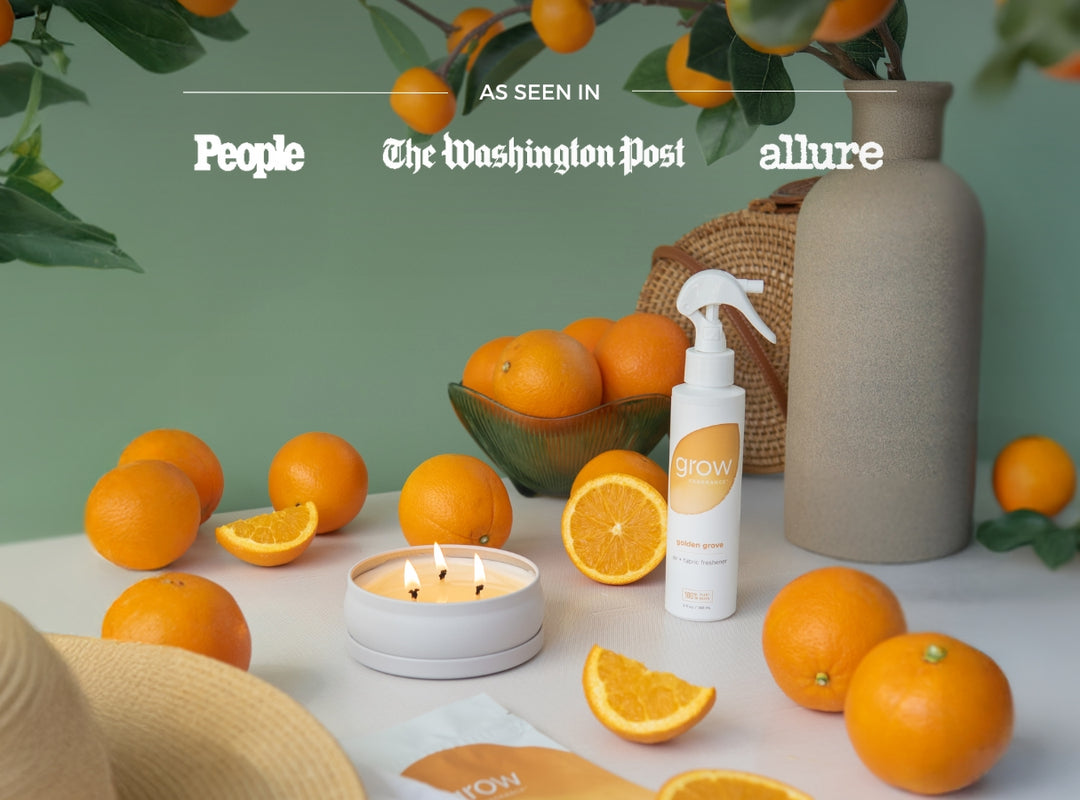 Golden Grove 3-Wick Candle and Spray As Seen in People, The Washington Post, Allure (featured)