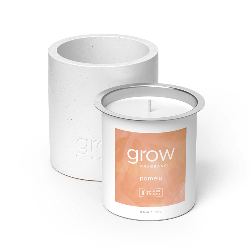 Pomelo Candle Set 'grow' fragrance candles on a white background