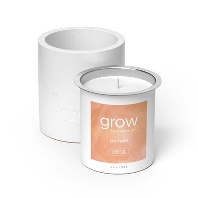 Pomelo Candle Set 'grow' fragrance candles on a white background