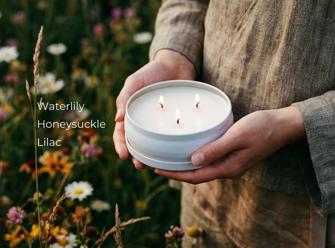 Wildflower Rain 3-Wick Candle (featured)