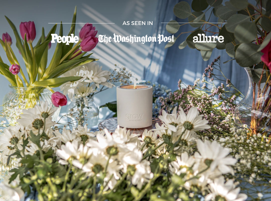 Wildflower Rain Candle Press features: As Seen in People, The Washington Post, Allure (featured)