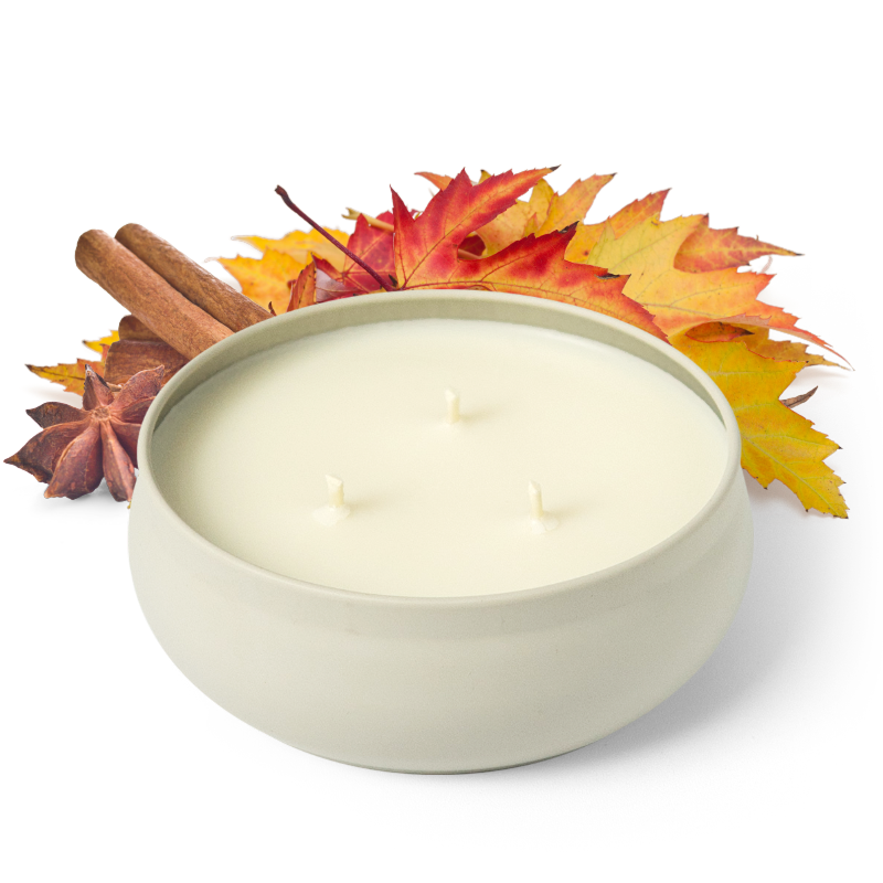 Fragrence Flan Flannel & Leaves 3-Wick Candle – Grow Fragrance